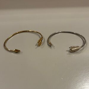 Stella & Dot Gold and Silver Arrowhead Bracelets